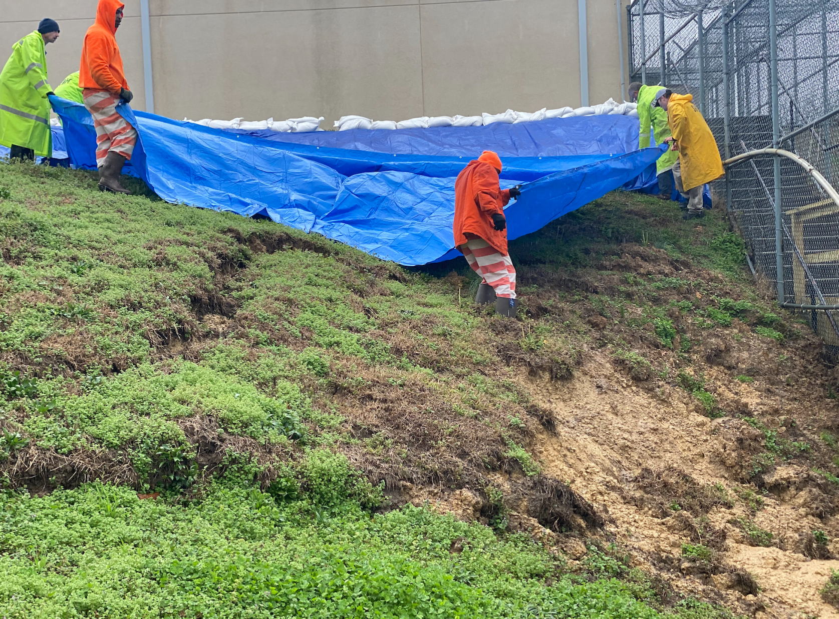Jail landslide